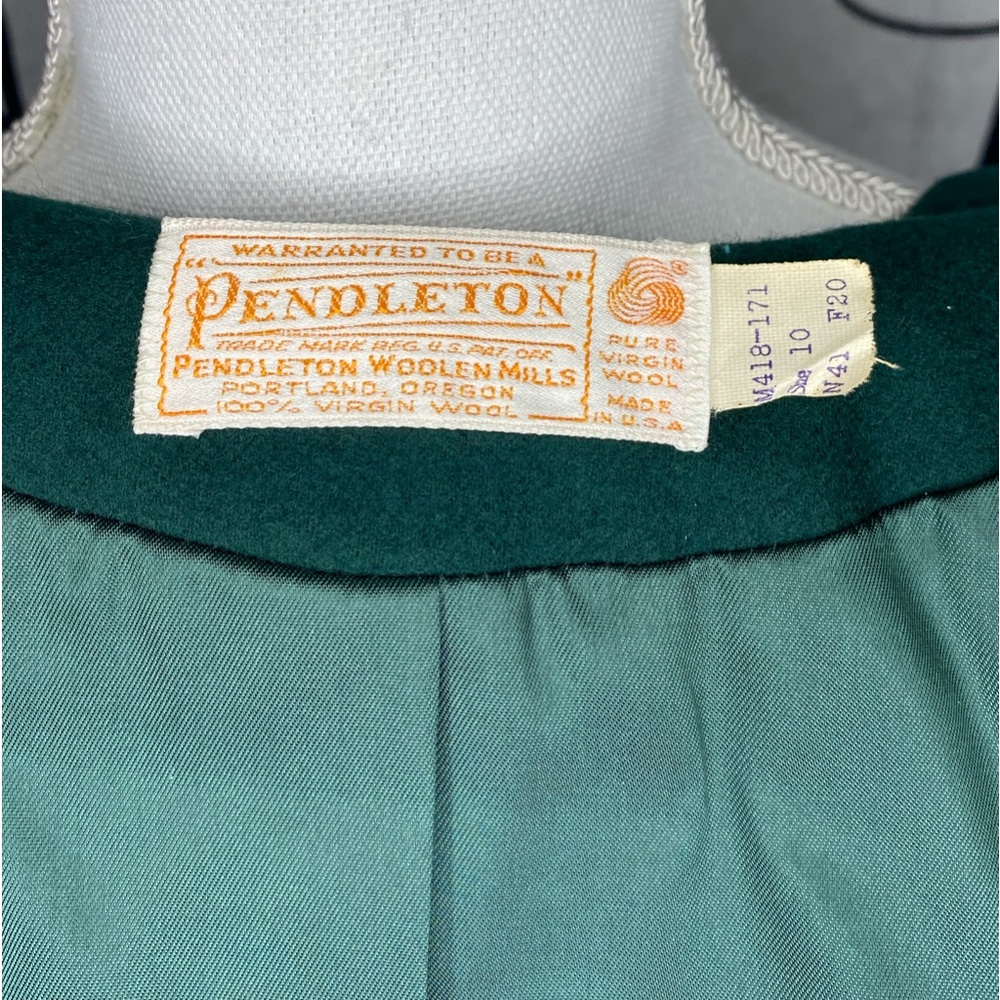 Vintage Pendleton Wool Green Fitted Blazer - Picture 4 of 5